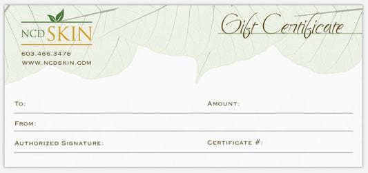 NCD Skin Physical Gift Certificate